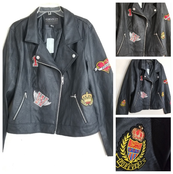 Forever 21 Jackets & Blazers - Forever 21 Plus Size 2X Faux Leather Jacket